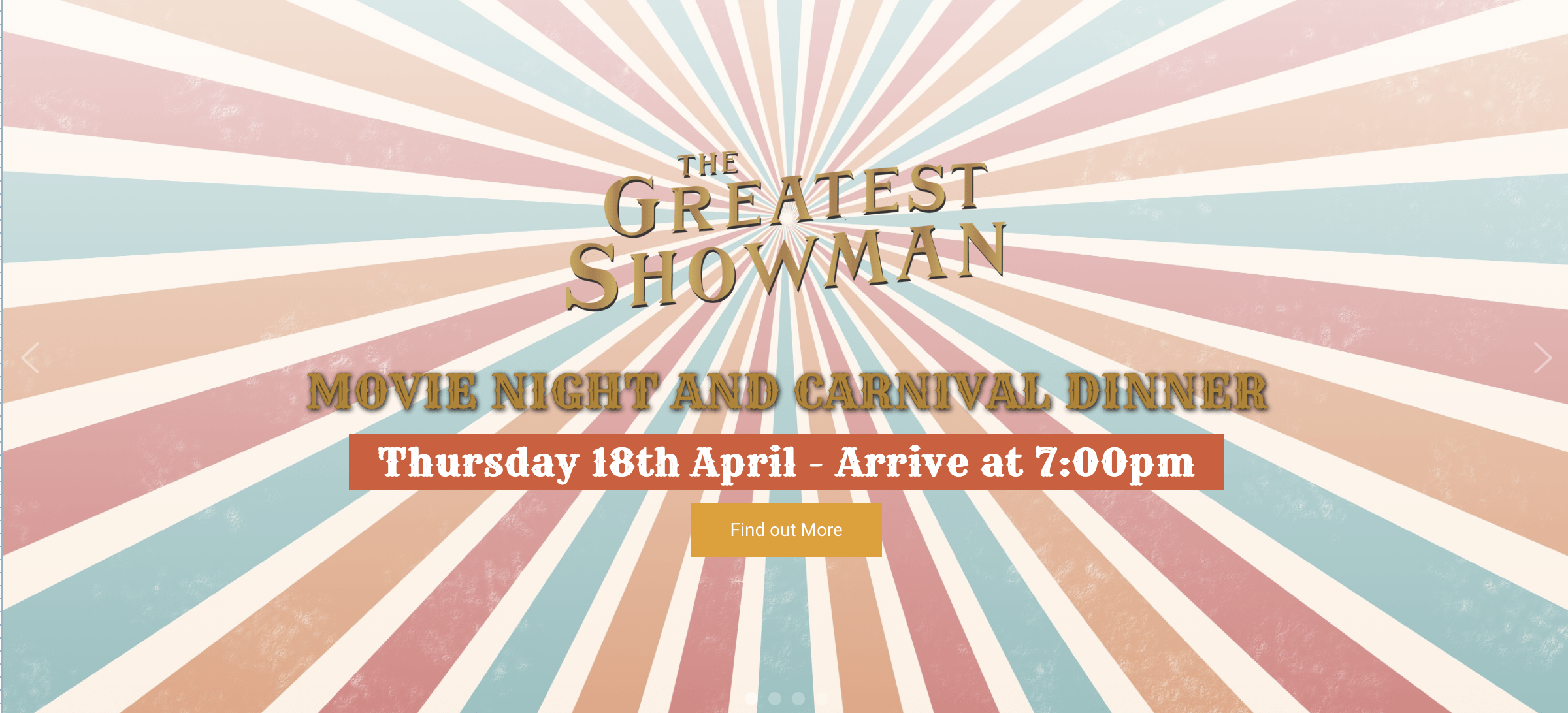 The Greatest Showman - Move Night and Carnival Dinner 